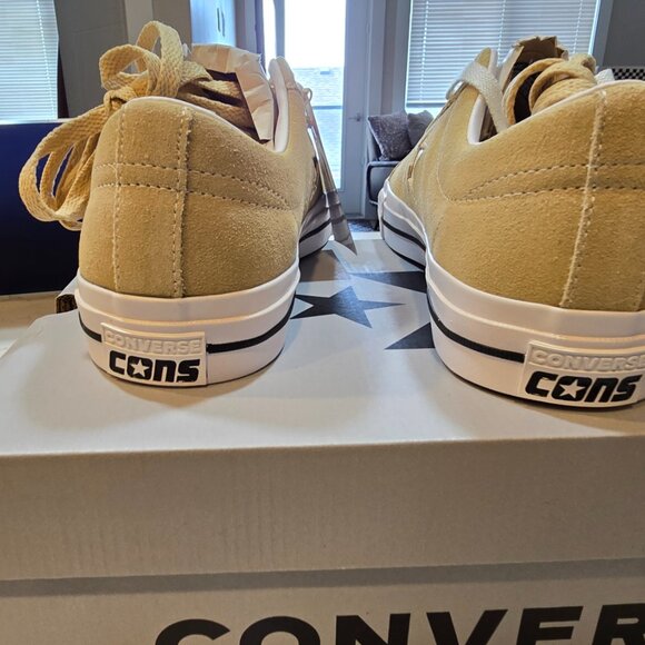 Converse One Star Pro Ox Low Top White Suede OAT MILK A04155C Men's Size 10 NEW - Picture 5 of 11